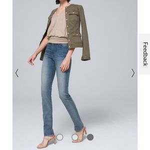 White House Black Market High Rise Split Hem Jeans